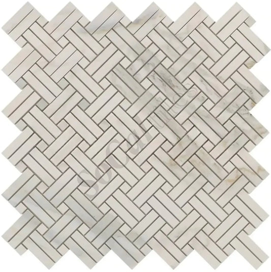 Calacatta Gold Marble Stanza Mosaic Wall Tile