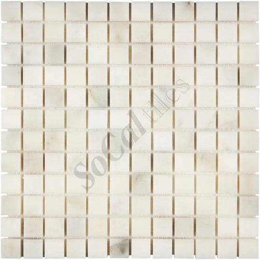 Calacatta Oliva Marble 1’’ X 1’’ Mosaic Polished/Honed Backsplash Tile