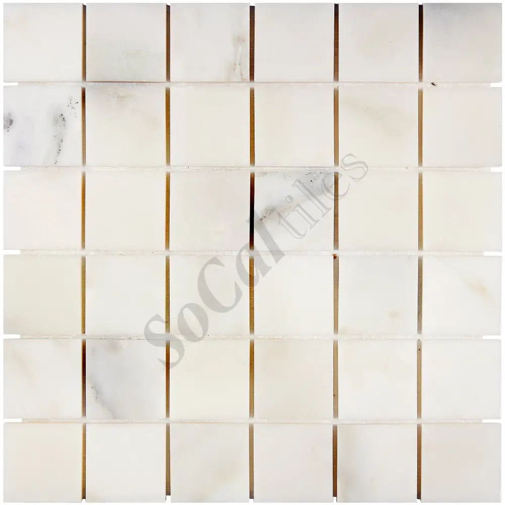 Calacatta Oliva Marble 2’’ X 2’’ Mosaic Polished/Honed Backsplash Tile