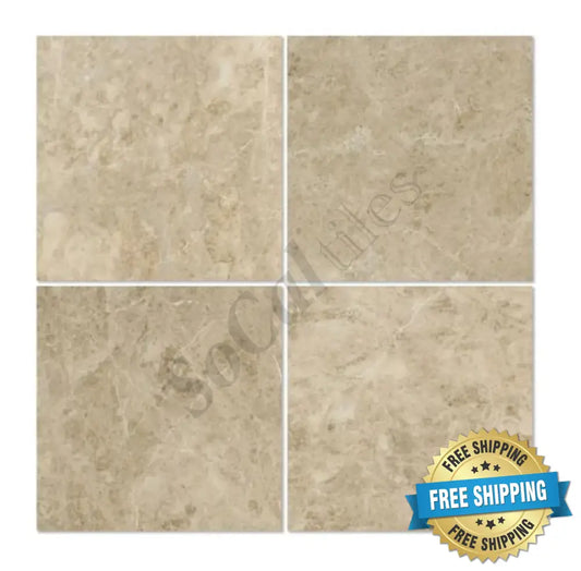 Cappuccino Marble 12’’ X 12’’ Tile Micro-Beveled Wall Tile