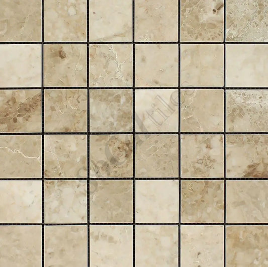Cappuccino Marble 2’’ X 2’’ Mosaic Backsplash Tile
