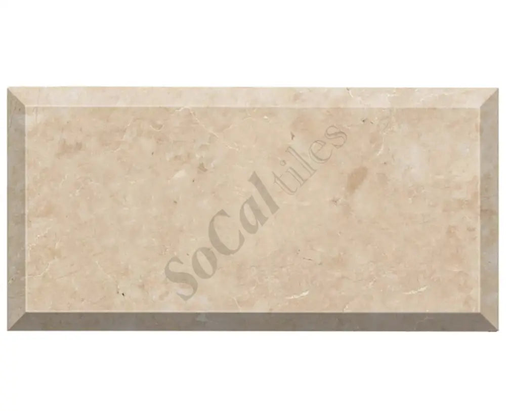 Cappuccino Marble 3’’ X 6’’ Tile Deep-Beveled Polished Wall Tile