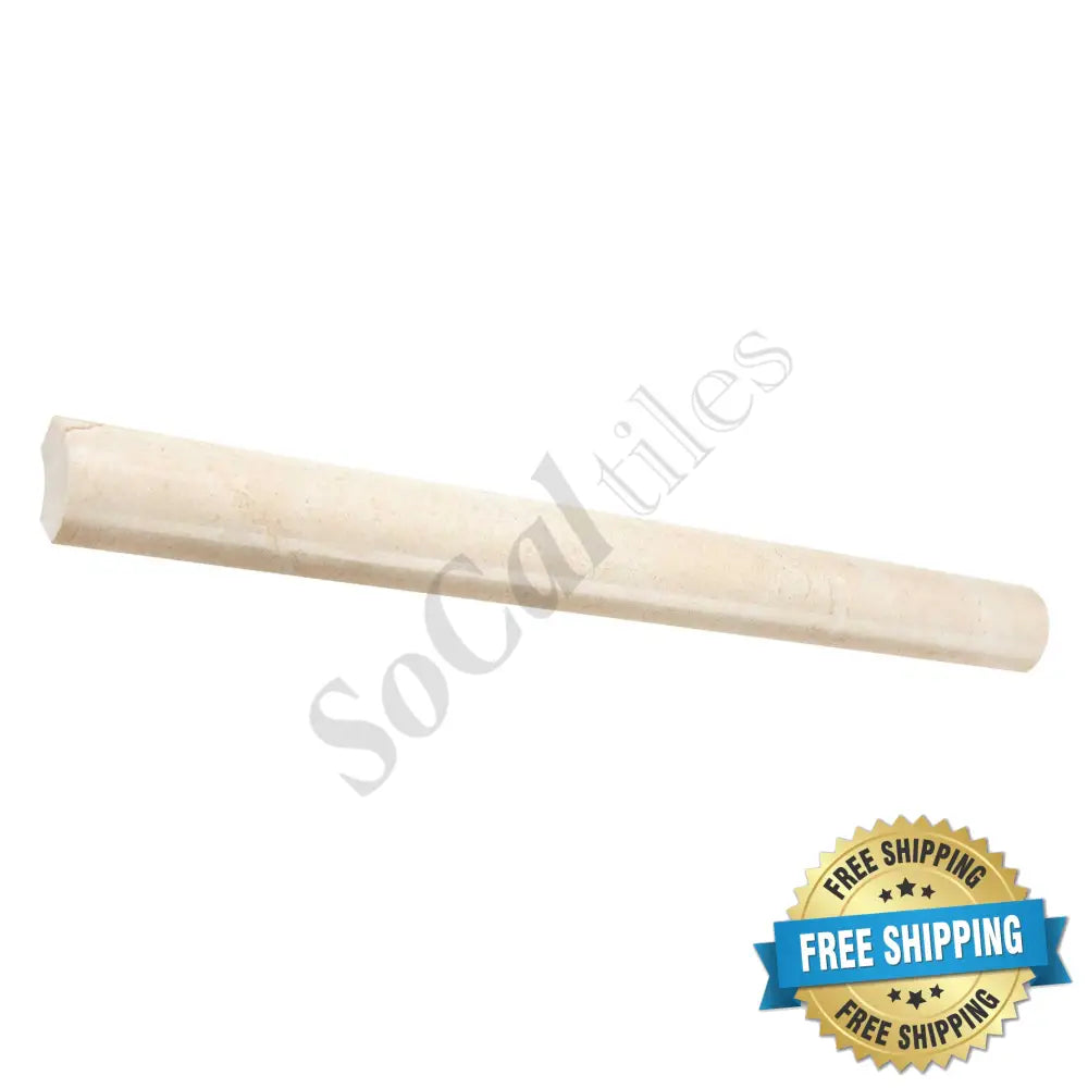 Crema Marfil Marble 1’’ X 12’’ Quarter-Round Trim Polished Quarter-Round