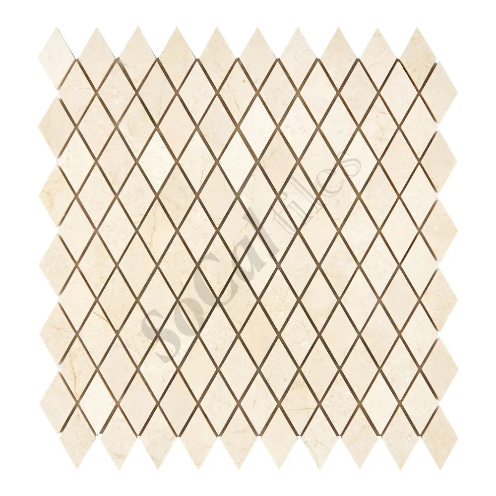 Crema Marfil Marble 1’’ X 2’’ Diamond Mosaic Polished/Honed Backsplash Tile