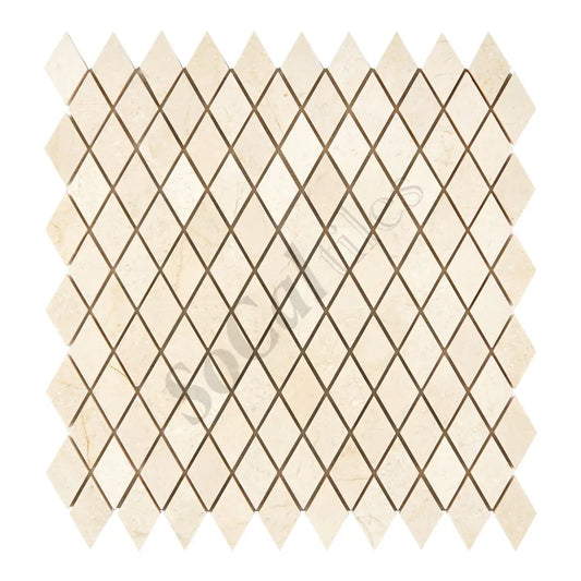 Crema Marfil Marble 1’’ X 2’’ Diamond Mosaic Polished/Honed Backsplash Tile