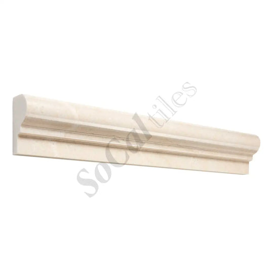 Crema Marfil Marble 2’’ X 12’’ Single-Step Chair Rail Trim Polished/Honed Single-Step Chair Rail