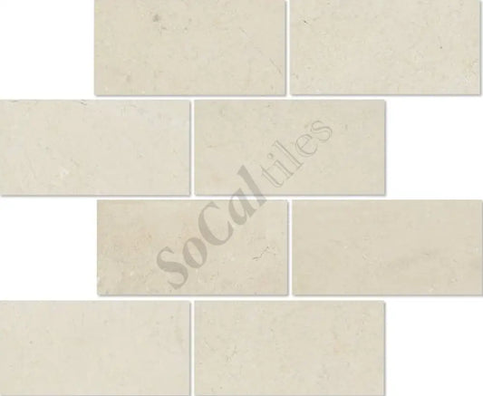 Crema Marfil Marble 3’’ X 6’’ Tile Wall Tile