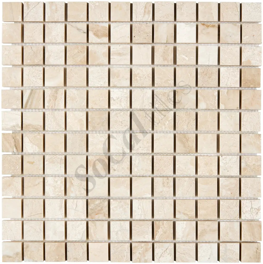 Diano Royal (Queen Beige) Marble 1’’ X 1’’ Mosaic Polished Wall Tile