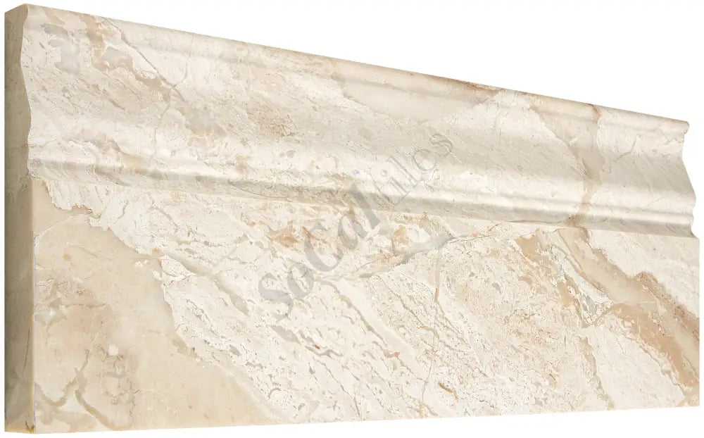 Diano Royal (Queen Beige) Marble 4-3/4’’ X 12’’ X 3/4’’ Baseboard Trim Polished/Honed Baseboard