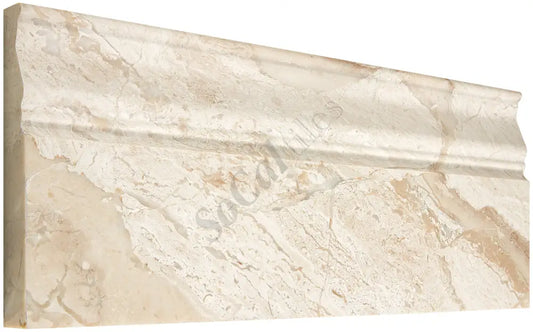 Diano Royal (Queen Beige) Marble 4-3/4’’ X 12’’ X 3/4’’ Baseboard Trim Polished/Honed Baseboard