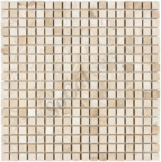 Diano Royal (Queen Beige) Marble 5/8’’ X 5/8’’ Mosaic Polished Wall Tile