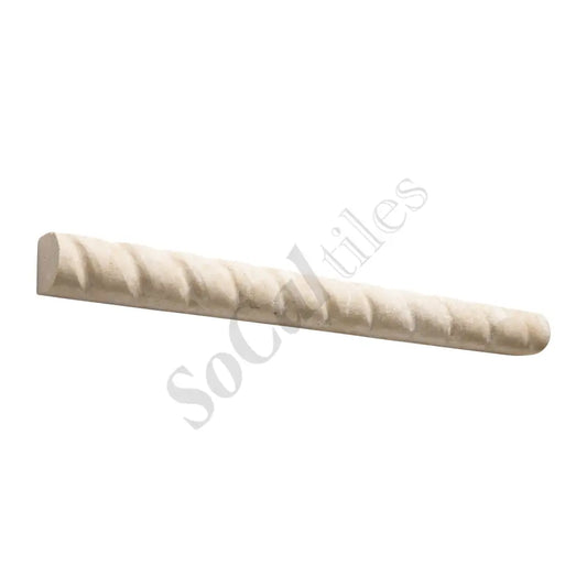 Durango Cream Travertine 1’’ X 12’’ Rope Liner Honed Liner