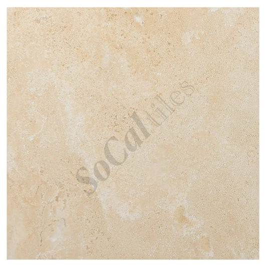 Durango Cream Travertine 18’’ X 18’’ Tile Micro-Beveled Filled & Honed Wall Tile