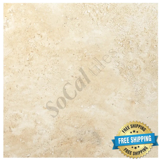 Durango Cream Travertine 18’’ X 18’’ Tile Tumbled Wall Tile