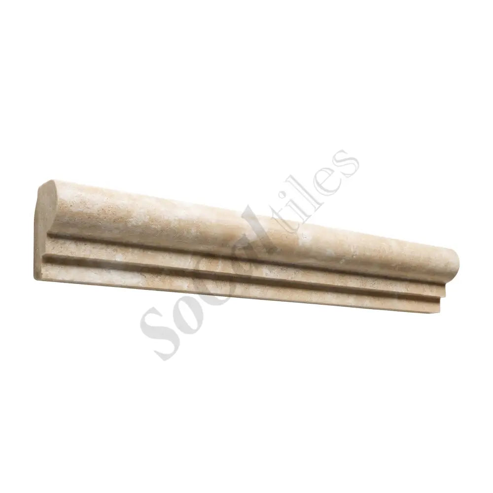 Durango Cream Travertine 2’’ X 12’’ Single-Step Chair Rail Trim Honed Single-Step Chair Rail