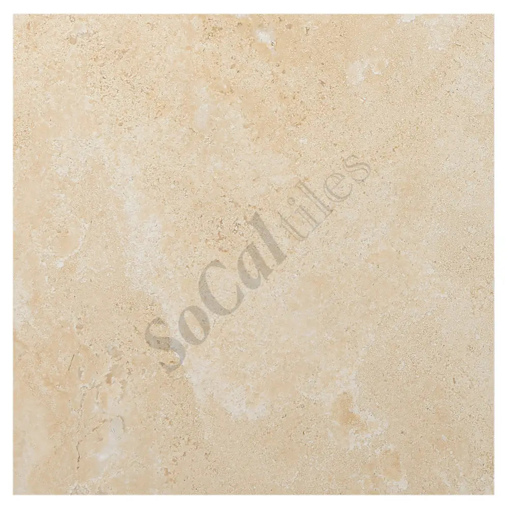 Durango Cream Travertine 24’’ X 24’’ Tile Micro-Beveled Filled & Honed Wall Tile