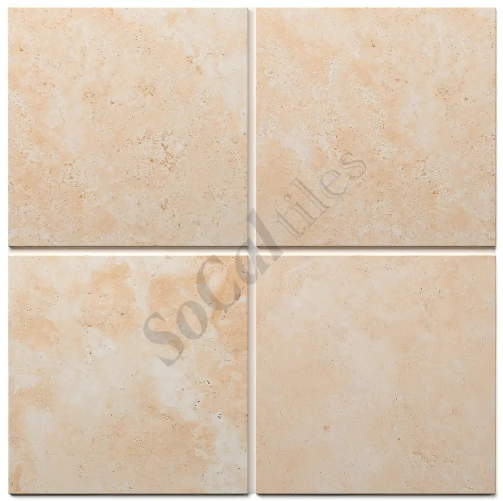 Durango Cream Travertine 6’’ X 6’’ Tile Tumbled Wall Tile