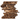 Brown marble rectangular mosaic wall tiles arranged in a staggered brick pattern on a white background.
