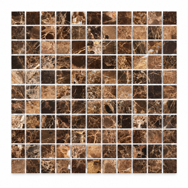 Emperador Dark Marble 1x1 Square Mosaic product hero