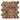Emperador Dark marble 2-inch hexagon mosaic sheet with matte tumbled finish and softened edges on white.