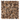 Emperador Dark marble Raindrop mosaic sheet with staggered small fan-shaped pieces on white.