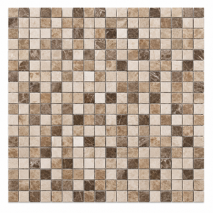 Emperador Light Marble Mosaic - 1x1 Square
