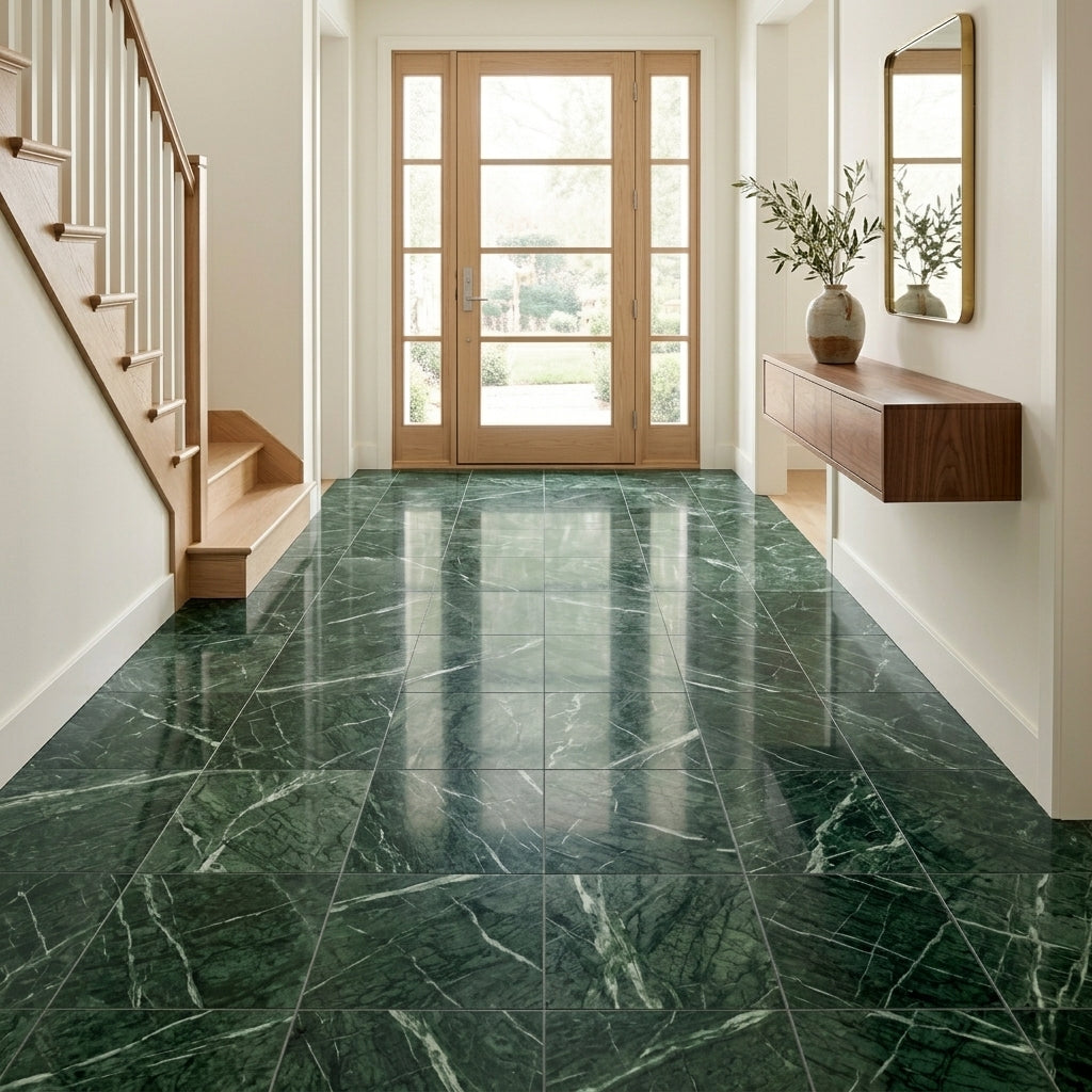 Empress Green Marble Tile - 12x12