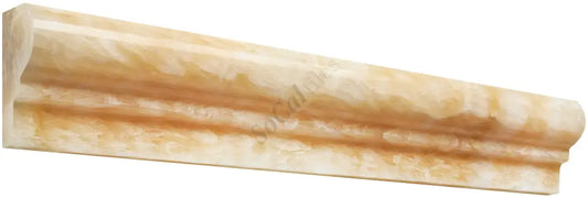 Giallo Crystal Honey Onyx 2’’ X 12’’ Single-Step Chair Rail Trim Polished Single-Step Chair Rail