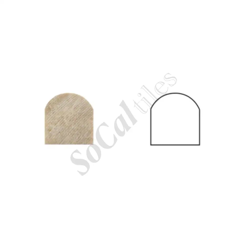Ivory (Light) Travertine 1’’ X 12’’ Dome Liner Honed Liner