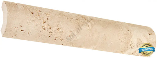 Ivory / Light Travertine 1’’ X 12’’ Quarter-Round Trim Honed Quarter-Round