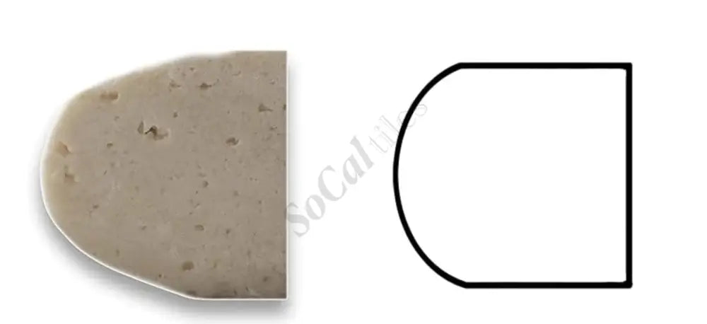 Ivory (Light) Travertine 1’’ X 12’’ Rope Diamond Liner Honed Liner