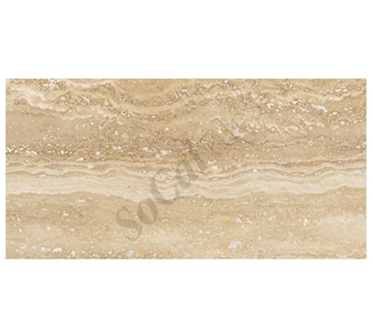 Ivory (Light) Travertine 12’’ X 24’’ Tile - (Vein-cut) Wall Tile