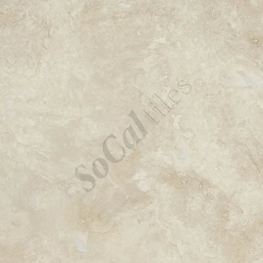 Ivory (Light) Travertine 12’’ X 12’’ Tile - (Cross-cut) Filled & Honed / 1 sq. ft. Wall Tile