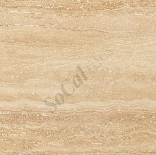 Ivory (Light) Travertine 12’’ X 12’’ Tile - (Vein-cut) Wall Tile
