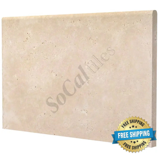 Ivory (Light) Travertine 16’’ X 24’’ Pool Coping 3 cm Tumbled Wall Tile