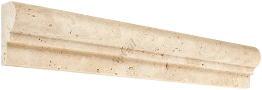 Ivory (Light) Travertine 2’’ X 12’’ Single-Step Chair Rail Trim Honed Single-Step Chair Rail