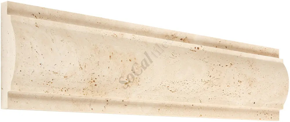 Ivory (Light) Travertine 3’’ X 12’’ Arch/Baldwin Molding Honed Arch/Baldwin