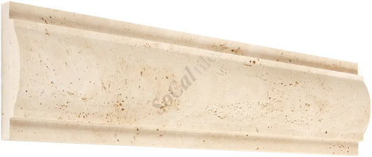 Ivory (Light) Travertine 3’’ X 12’’ Arch/Baldwin Molding Honed Arch/Baldwin