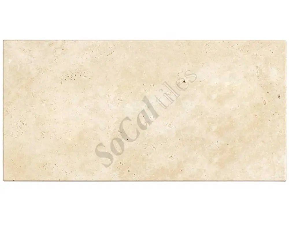 Ivory (Light) Travertine 8’’ X 16’’ Tile - (Cross-cut) Tumbled / 1 sheet Wall Tile