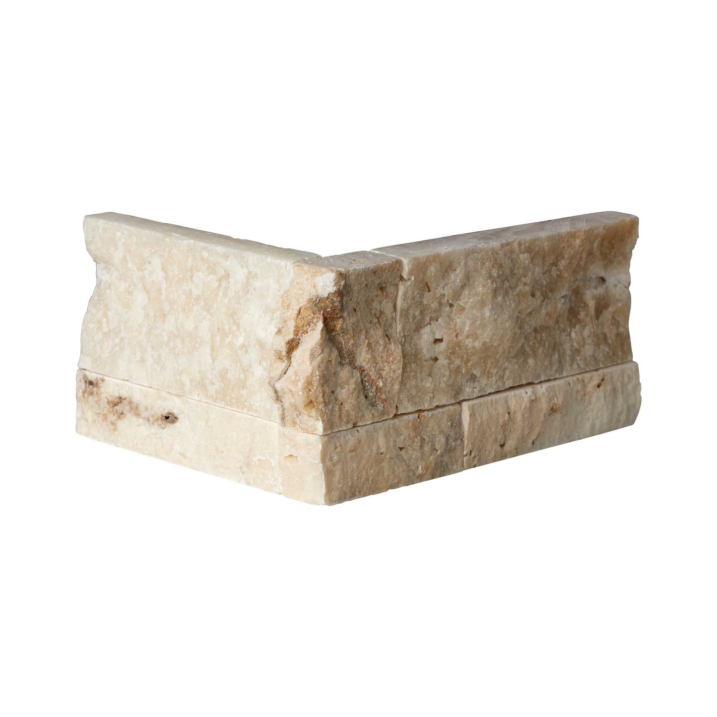 Latravonya Travertine Ledger-Panel - CORNER Split-Faced Wall Tile