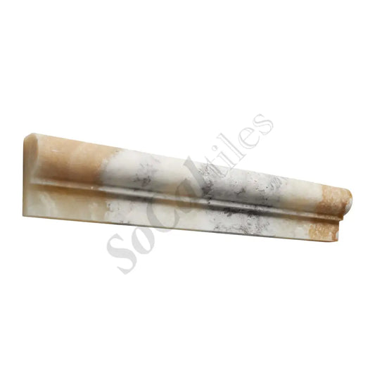 Latravonya Travertine 2’’ X 12’’ Single-Step Chair Rail Trim Honed Single-Step Chair Rail