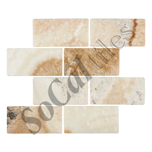 Latravonya Travertine 3’’ X 6’’ Tile Tumbled Wall Tile
