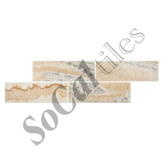 Latravonya Travertine 4’’ X 12’’ Tile Filled & Honed Wall Tile