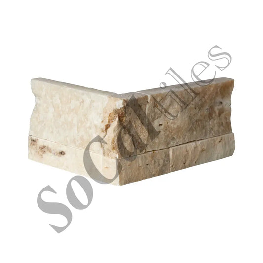 Latravonya Travertine Ledger-Panel - CORNER Split-Faced Wall Tile