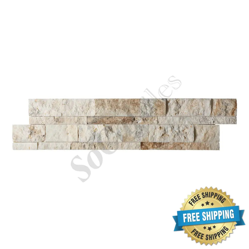 Latravonya Travertine Ledger-Panel Split-Faced Wall Tile