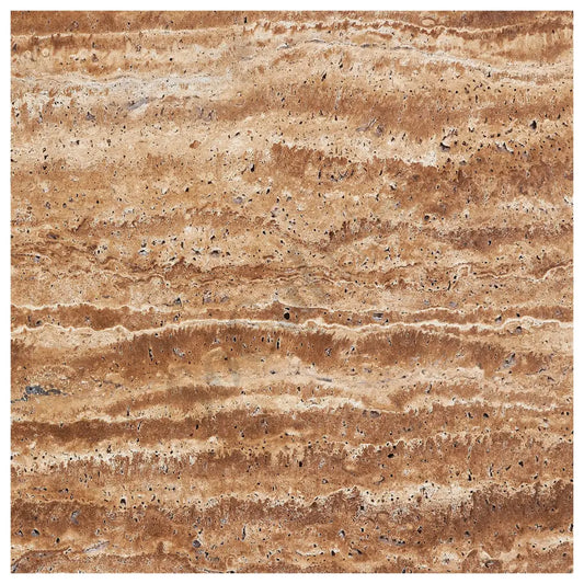 Noce Exotic Travertine Vein-Cut 18’’ X 18’’ Tile Brushed & Unfilled/Filled & Honed/Filled & Polished Brushed & Unfilled
