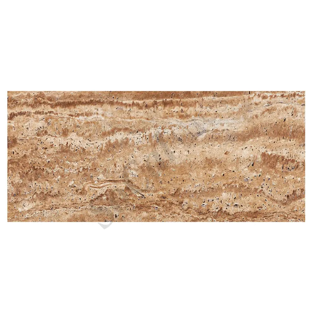 Noce Exotic Travertine Vein-Cut 6’’ X 24’’ Tile Brushed & Unfilled - Straight-Edged Wall Tile