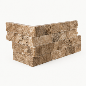 Noce Travertine Tile - Ledger-Panel Corner