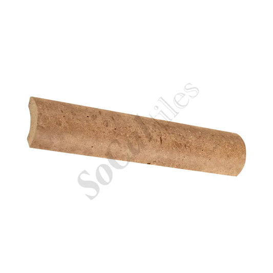 Noce Travertine 1’’ X 12’’ Quarter-Round Trim Honed Quarter-Round