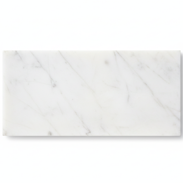 Oriental White Marble Tile, Polished finish - color and finish reference (shown: 3x6)